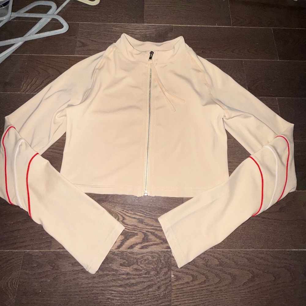PrettyLittleThing Cream Zip-Up Jacket
